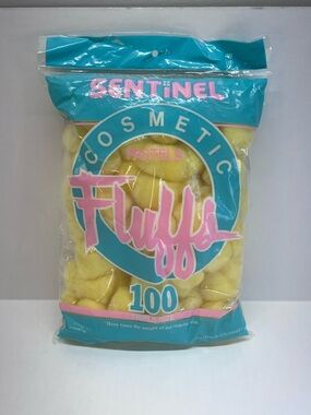 Vintage Cosmetic Fluffs Pastels Bath Puff - Yellow